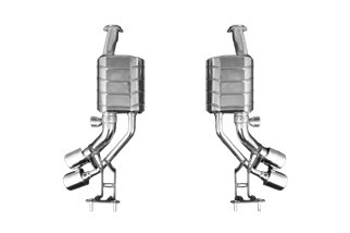 Double silencer exhausts with ECE Capristo valve Mercedes AMG G-Class G63/550/500 W463 2012- 2018