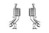 Double silencer exhausts with ECE Capristo valve Mercedes AMG G-Class G63/550/500 W463 2012- 2018