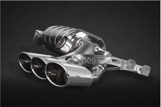 Triple silencer exhausts with ECE valve (CES3) Capristo Mercedes AMG G550/G500 (W463A) 4L BiTurbo