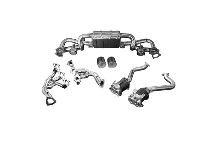 pot d'échappement complet avec valve terminale carbone pour PSE Capristo Porsche 718 Spyder/GTS/Cayman GT4