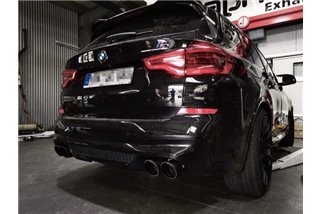 Scarico + tubi centrali e terminali carbonio Capristo BMW X3M Competition G01/F97