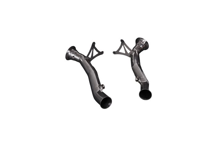 Downpipe decatalizzatori con coperte termiche Capristo Ferrari 458 acciaio inox