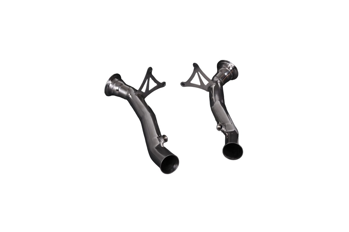 Downpipe decatalizzatori con coperte termiche Capristo Ferrari 458 acciaio inox