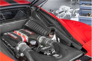 Capristo Ferrari 458 Carbon vordere und seitliche Motorraumabdeckungen