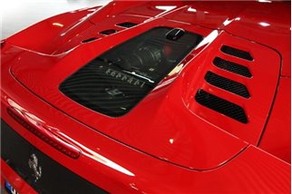 Capristo Ferrari 458 Spider carbon and raw glass hood