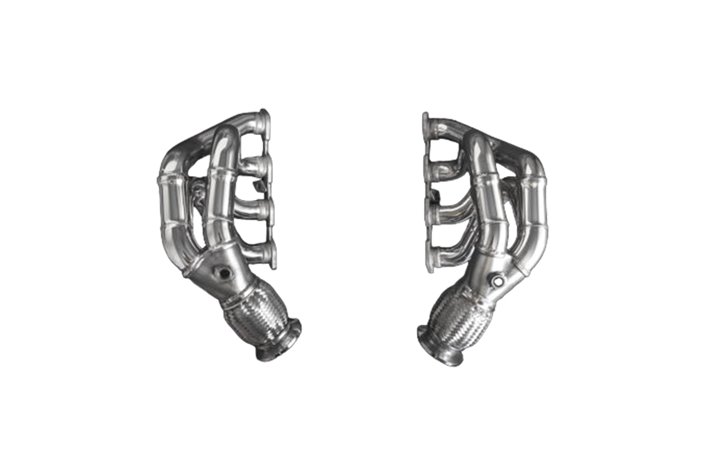 Exhaust manifolds with thermal blankets Capristo Ferrari 458 stainless steel