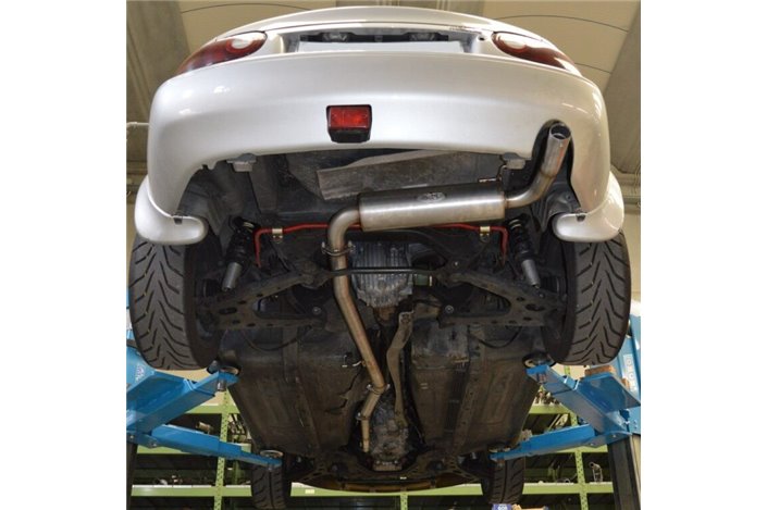 Sezione centrale e finale silenziato tondo uscita singola Mazda MX-5 1.8 1^ serie (128/133 Hp) dal 1989 al 1998 Type NA