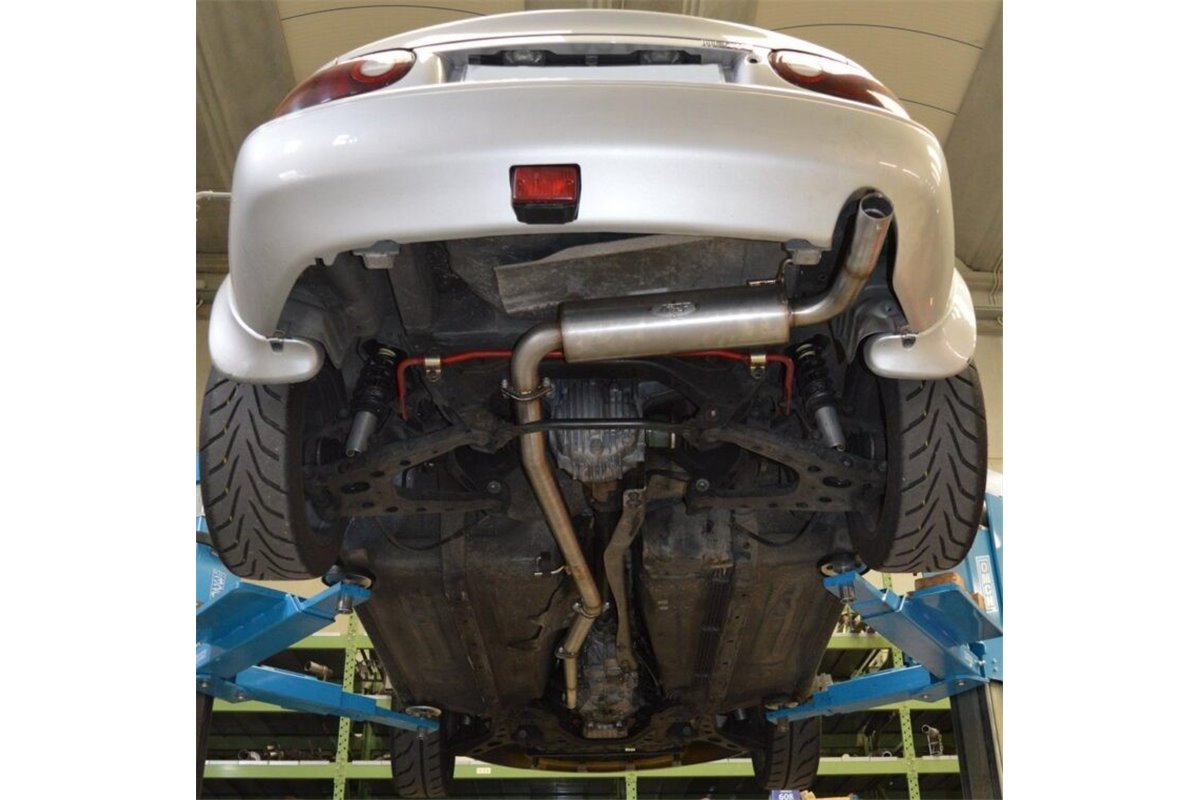 Sezione centrale e finale silenziato tondo uscita singola Mazda MX-5 1.8 1^ serie (128/133 Hp) dal 1989 al 1998 Type NA