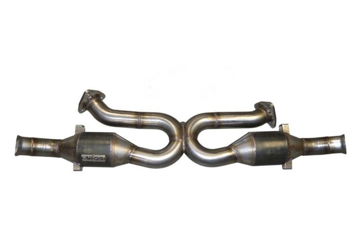 Section with Aros stainless steel sports catalysts Porsche 911 993 from 1993 to 1998 Type 993