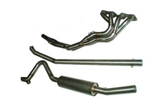 COMPLETE EXHAUST CENTRAL AND TERMINAL MANIFOLD FOR FIAT 131 ABARTH 8V STAINLESS STEEL