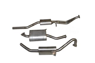 Complete Aros stainless steel exhaust line Alfa Romeo Giulia Super 1300 Type 115 from 1965 to 1974