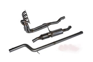 Complete exhaust line without cat and stainless steel silencer Aros Citroen Saxo kit car Super 1600 Rally