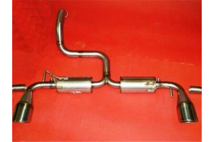 End pipe without silencer and four stainless steel terminals Aros Fiat 500 Abarth 1.4 Turbo (135 HP) from 2008 to 2015 Type 312