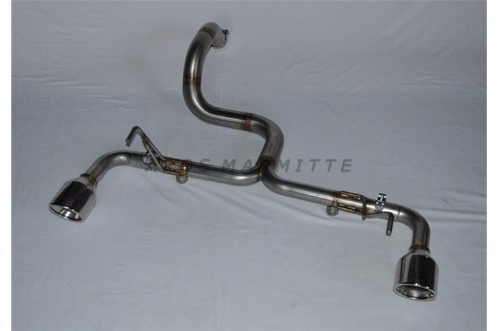 Exhaust without silencer and two stainless steel exhausts Aros Fiat 500 Abarth 595 50th/70th Anniversary (180 Hp)Type 312