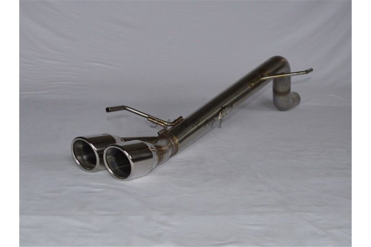 Exhaust without silencer with double 76mm stainless steel terminal Aros Fiat Grande Punto 1.2i (65 Hp)