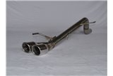 Exhaust without silencer with double 76mm stainless steel terminal Aros Fiat Grande Punto 1.2i (65 Hp)