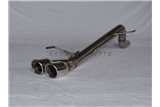 Exhaust without silencer with double terminal 76mm stainless steel Aros Fiat Grande Punto 1.4 T-jet (120 Hp)