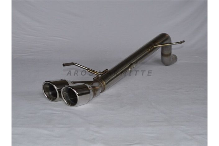 Final without silencer double terminal 76mm stainless steel Aros Fiat Grande Punto 1.6 (120 Hp) from 2010 to 2013 Type 199