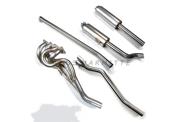 Complete exhaust line (central non-silenced) stainless steel Aros Lancia Fulvia Coupè HF/GR4 1300/1600 from 1965 to 1976