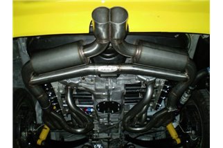 Silenced and compensated exhaust with central duck exit stainless steel Aros Porsche 911 Group 4 from 1966 to 1977