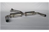 Silenced exhaust (straight cut outlets) stainless steel Aros Renault Clio 3 RS 2.0I (197/200/203 Hp) from 2006 to 2013 Type R