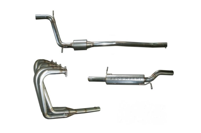 Complete Aros stainless steel catalyzed exhaust line for Skoda Fabia Group R2 Rally