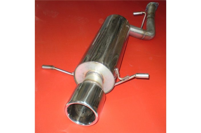 Silenced muffler with single stainless steel outlet Aros Subaru Impreza WRX STI from 2002 to 2007 Type GD/GD