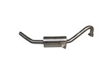 Exhaust muffler with Aros stainless steel silencer Alfa Romeo Giulia Super 1300 Type 115 from 1965 to 1974