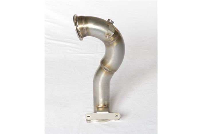 Downpipe ohne Katalysator kurzes Modell (V-Band-Flansch) Edelstahl Aros Fiat 500 Abarth 595 50./70. Jubiläum 180 PS