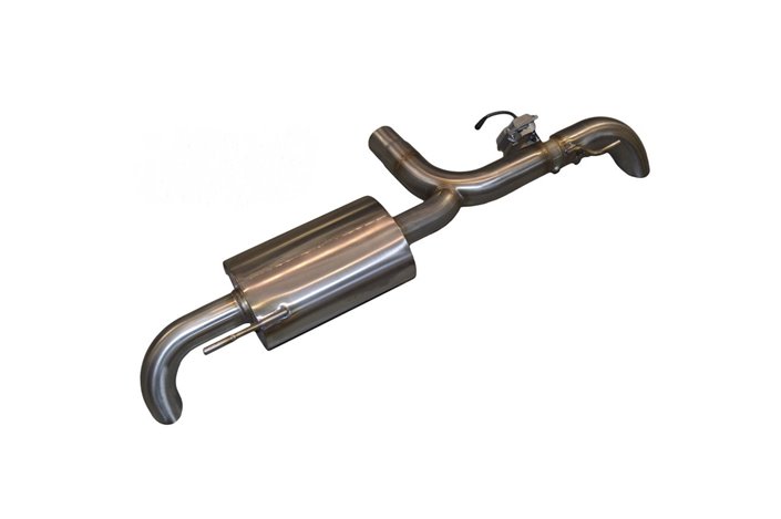 Exhaust muffler with silencer and electronic valve Aros stainless steel Mercedes Class A 160 1.3T (109 Hp)