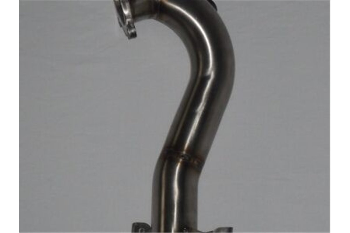 Downpipe ohne Katalysator kurzes Modell (Schraubflansch) Edelstahl Aros Fiat 500 Abarth 1.4 Turbo (135 PS)