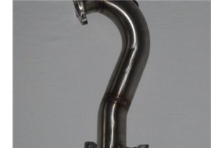 Downpipe senza catalizzatore modello corto (flangia a bulloni) acciaio inox Aros Fiat 500 Abarth 1.4 Turbo (135 HP)