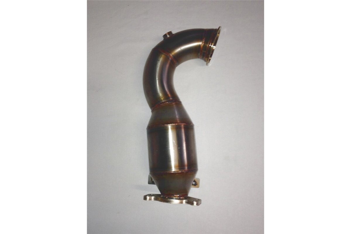 Downpipe mit Katalysator kurzes Modell Edelstahl Aros Fiat 500 Abarth 595 Kit Esseesse 1.4 Turbo (180 PS)