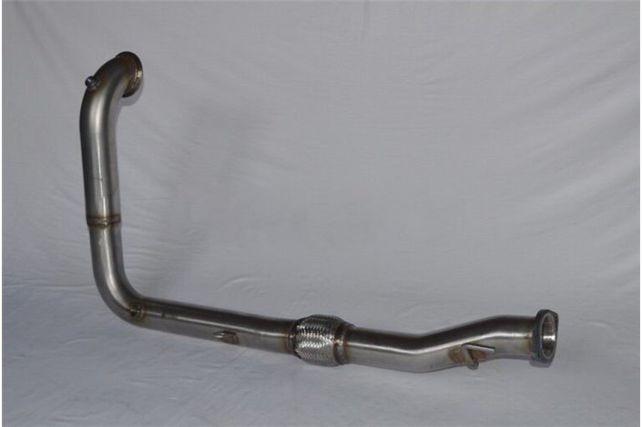 Downpipe senza catalizzatore mod. lungo (flangia V band) acciaio inox Aros Fiat Grande Punto Evo 1.4i T Multihair