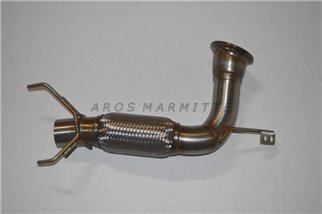 Decatalyzed downpipe D70mm stainless steel Aros Mini Cooper S/JCW