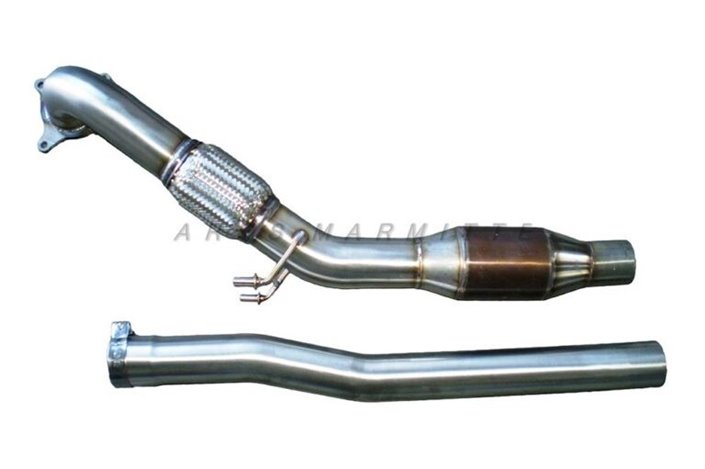 Catalyzed stainless steel downpipe Aros Volkswagen Golf 6 R2.0 (275 Hp) from 2010 to 2012 Type 1K