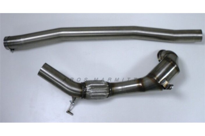 Downpipe catalizzato D76 acciaio inox Aros Volkswagen Golf 7 R2.0 (300 Hp) dal 2013 al 2016 Type AU