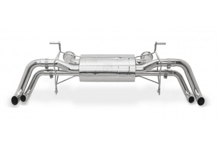 Borne d'échappement avec valve +BRUIT Tuyaux style inox Audi R8 V8 1ère Gen avec Facelift de 2012 à 2015