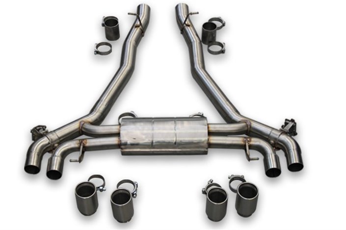 Terminal exhaust with electric valve stainless steel style pipes BMW M5 and M5 CS F90 from 2017