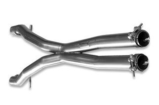 Stainless steel central terminal exhaust Tubi Style Ferrari 550 Maranello and Barchetta Pininfarina from 1998 to 2001