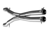 Stainless steel central terminal exhaust Tubi Style Ferrari 550 Maranello and Barchetta Pininfarina from 1998 to 2001