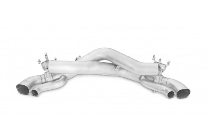 Scarico terminale centrale solo tubo acciaio inox Tubi Style Porsche 922 Turbo S GPF dal 2020