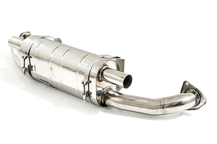 Stainless steel central terminal exhaust Porsche Carrera 911.1 style pipes from 2012 to 2015