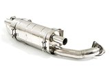 Stainless steel central terminal exhaust Porsche Carrera 911.1 style pipes from 2012 to 2015