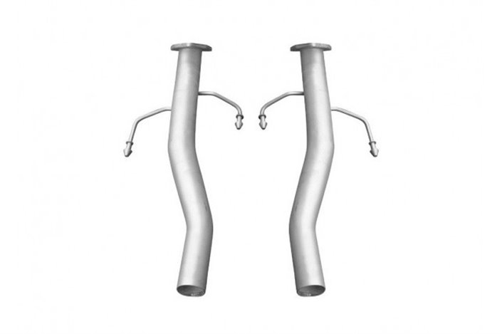 Set of stainless steel exhaust extensions Style pipes Porsche Cayenne S 4.5L 955 from 2002 to 2007