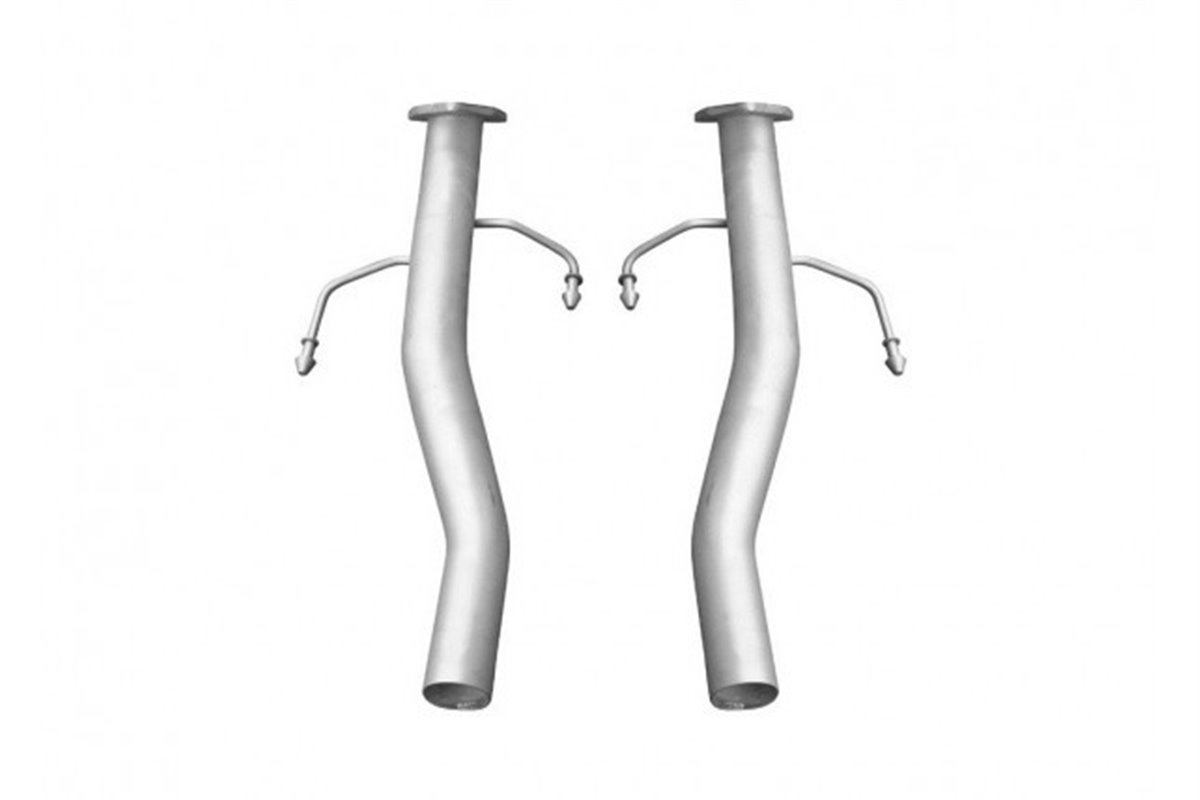 Jeu de rallonges d'échappement en inox Tubes Style Porsche Cayenne S 4,5L 955 de 2002 à 2007