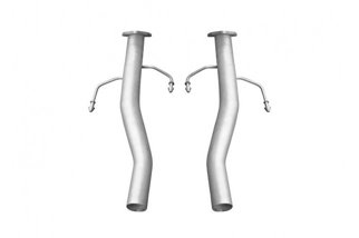 Jeu de rallonges d'échappement en inox Tubes Style Porsche Cayenne S 4,5L 955 de 2002 à 2007