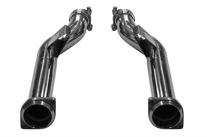 Stainless steel exhaust decatalyst downpipe kit Style pipes Ferrari 599 GTB from 2006 to 2012