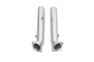 Stainless steel decatalyst downpipe kit Ferrari Mondial T style pipes from 1989 to 1993