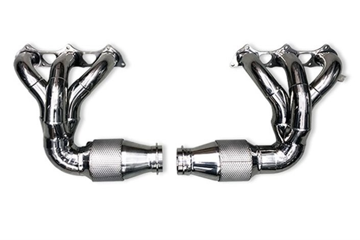 Stainless steel exhaust manifold kit Porsche 911 GT3 style pipes from 2013 to 2019